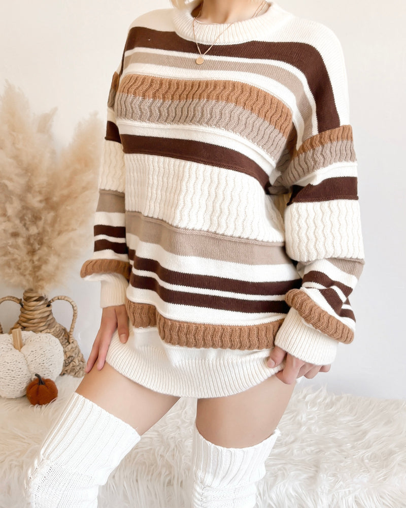 RESTOCKED! VINTAGE INSPIRED: HARLOW OVERSIZED KNIT SWEATER