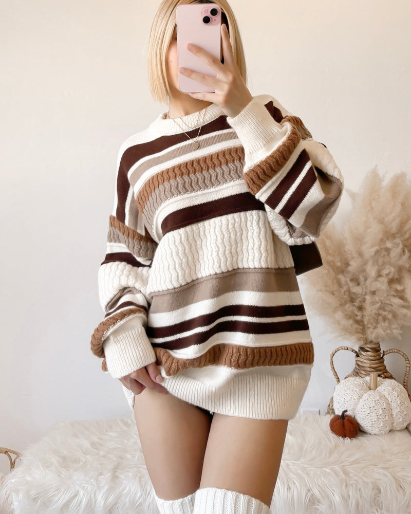 RESTOCKED! VINTAGE INSPIRED: HARLOW OVERSIZED KNIT SWEATER