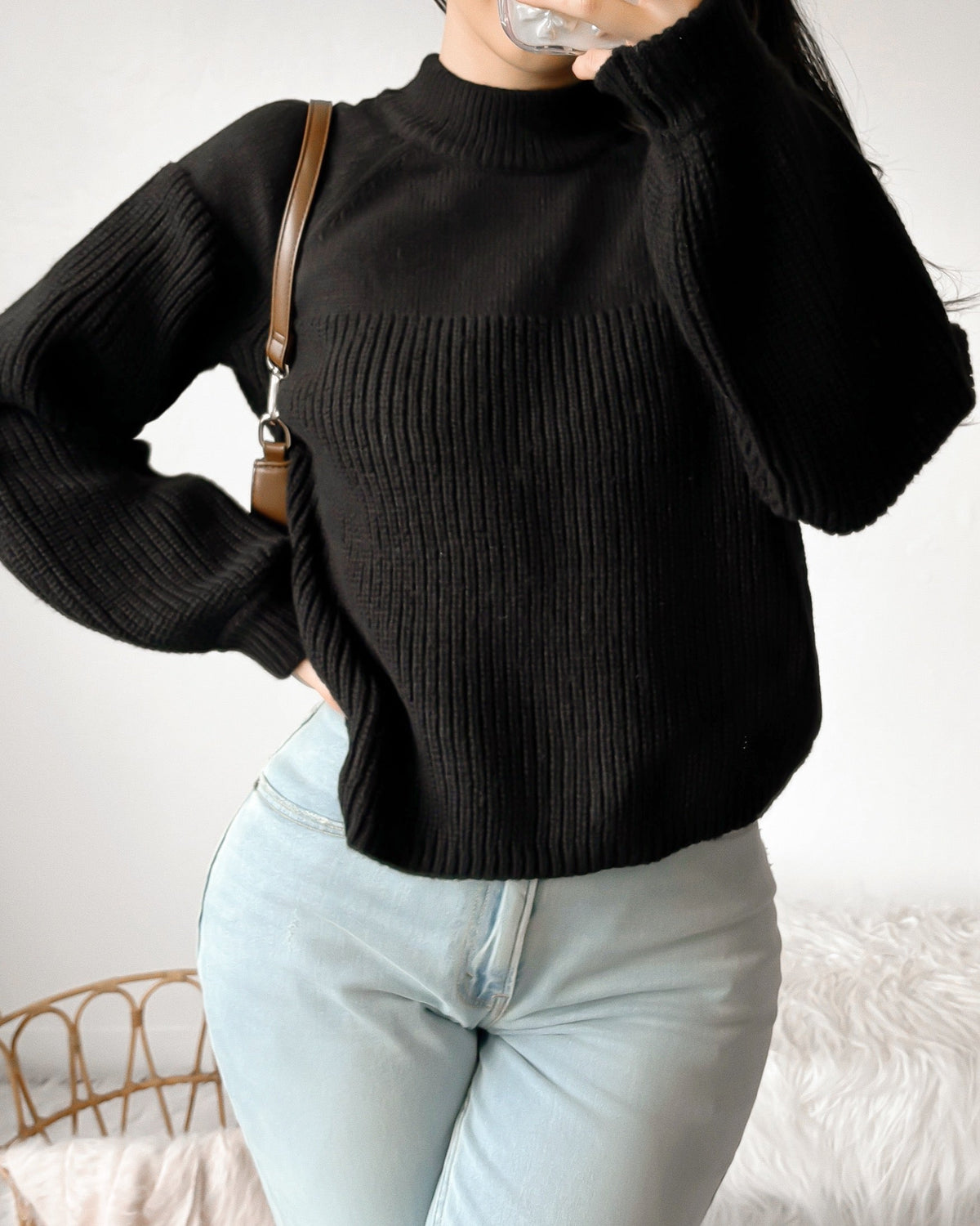 WILLOW KNIT SWEATER (BLACK)