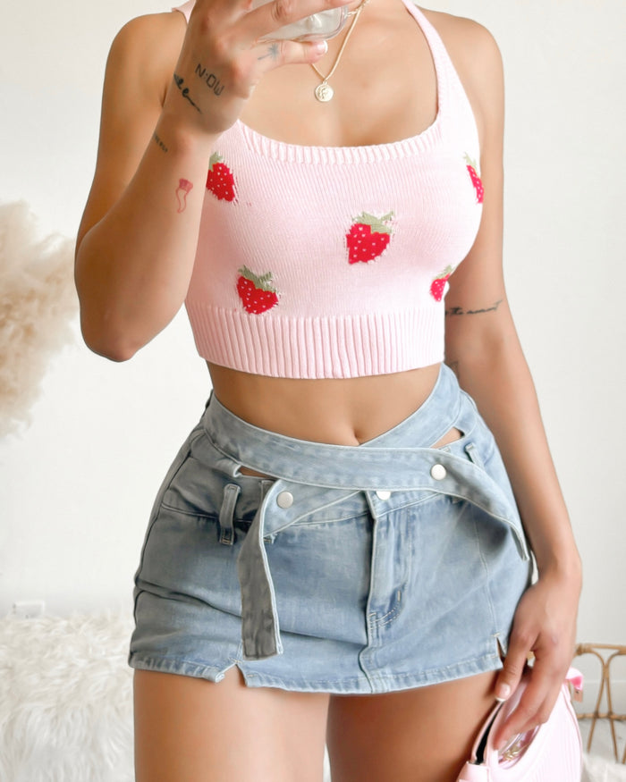 STRAWBERRY SHORTCAKE KNIT TOP